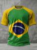 Brazil Soccer T-Shirt Men Women Football Jersey National Team Sports Tee Summer Athletic To