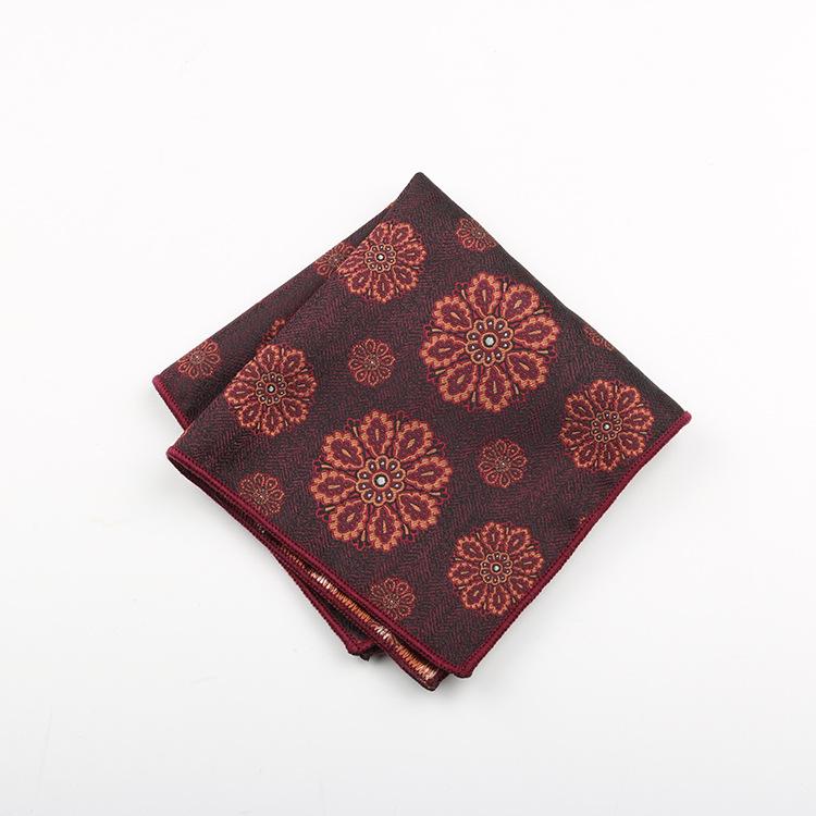 Einstecktuch Herren Burgunder Hochzeit Bräutigam Muster Hochwertiges Hochzeits-Taschentuch Brusttuch