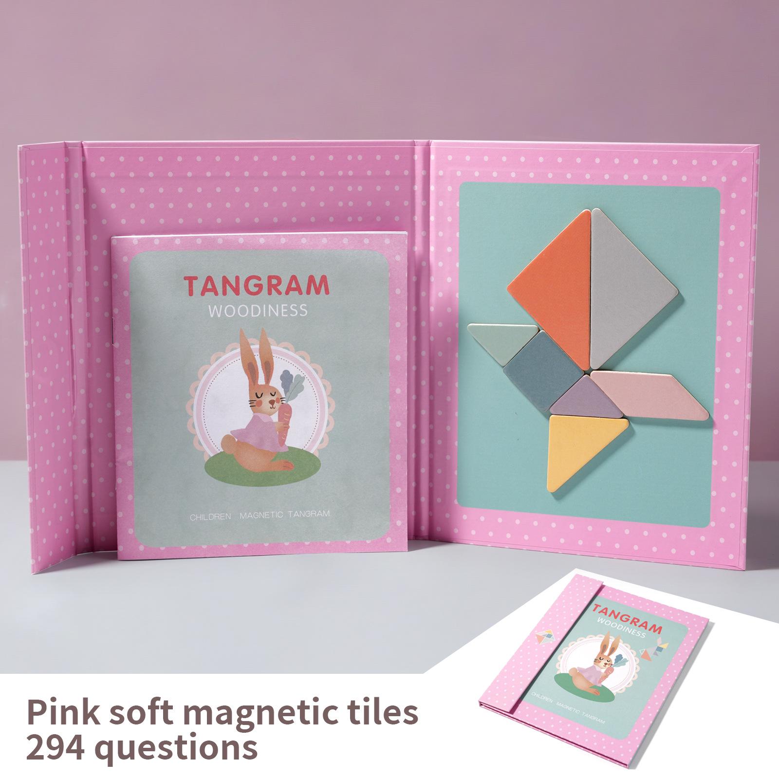 Magnetic Wooden Tangram Puzzle for Children - Educational Toy for Kindergarten and First Grade
