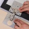 20/2Sets Cabinet Hinge Repair Plate Kits Stainless Steel Kitchen Cupboard Door Hinge Mounting Plate with Holes Fixing Brackets