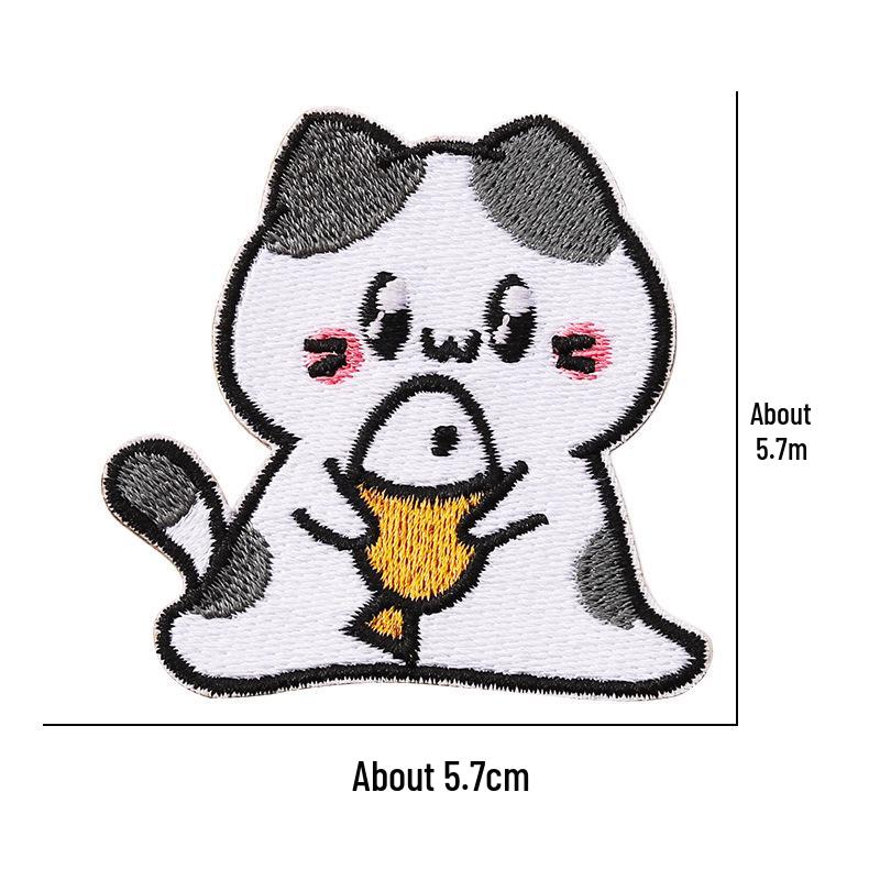Self-Adhesive Embroidery Cartoon Patch Stickers for Clothes and DIY Journals