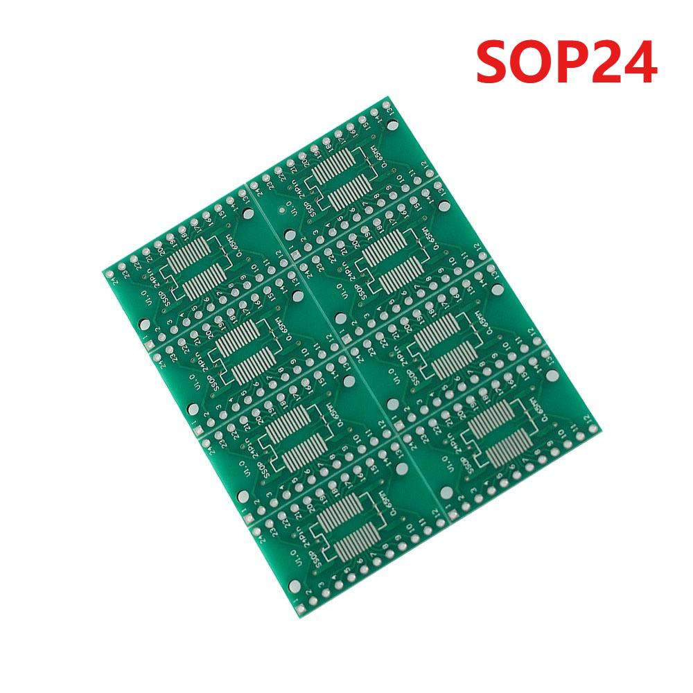 10/30pcs PCB Adapter Board SMD To DIP SOP TSSOP SOP8 SOP14 SOP16 SOP20 SOP24 SOP28 IC Test Board Adapter Socket PCB Kit