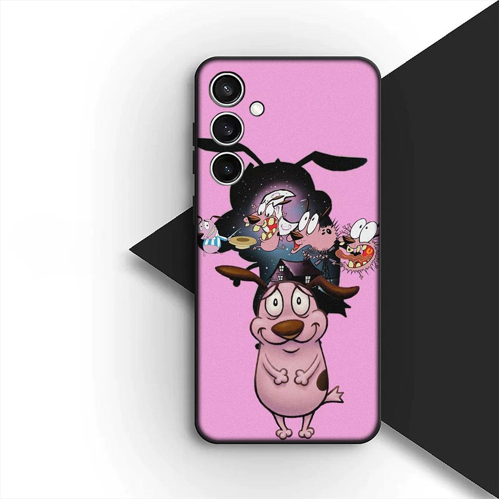 Anime C-Courages C-Cowardlys Dog Phone Case for Samsung Galaxy S20 S22 S21 FE Ultra Plus A07 A17 A15 A16 A25 A57 A37 Cover