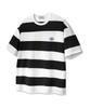 BAKKEN [Men] Striped Embroidered Logo Short Sleeve T-Shirt Bk4214 (4 Colors)