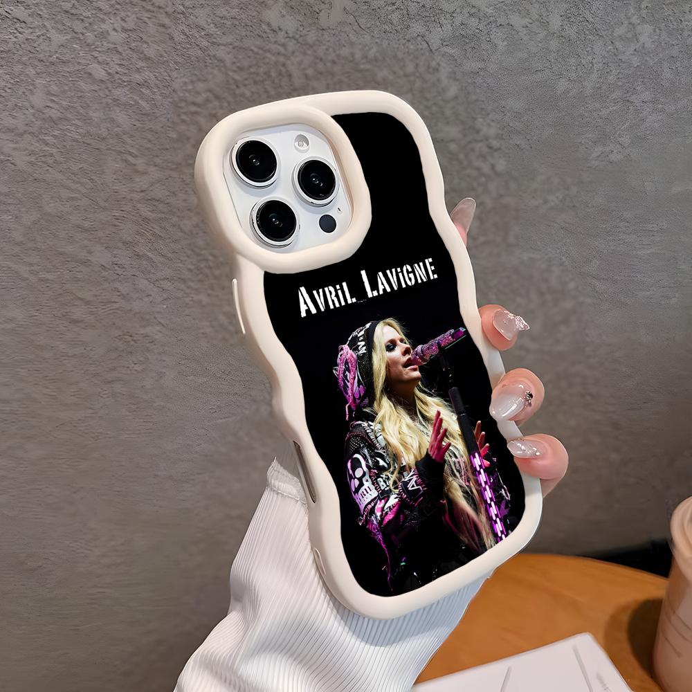 Avril Lavigne Wavy Edge TPU Mobile Phone Case for iPhone 17 16 15 14 13 12 11 Air Pro Max Plus Colorful Cover