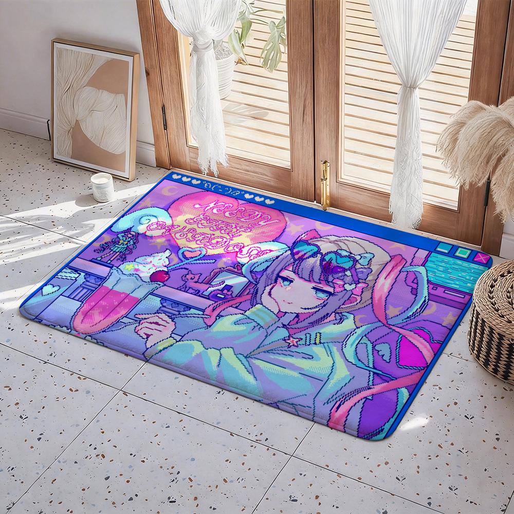 Game N Needy Girl Overdose Floor Mat Eco  Flannel Doormat Non Slip Odorless Indoor Floor Rug Soft Short Plush Home Mat