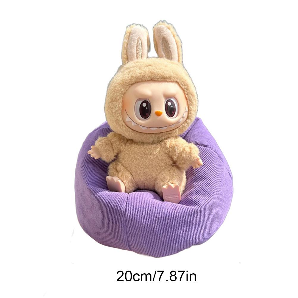 For 17cm Labubu Mini Chair Bjd Doll Room Decoration 2nd Generation Sitting Party Series Doll Sofa Car Mini Safety Sofa Toy Gifts