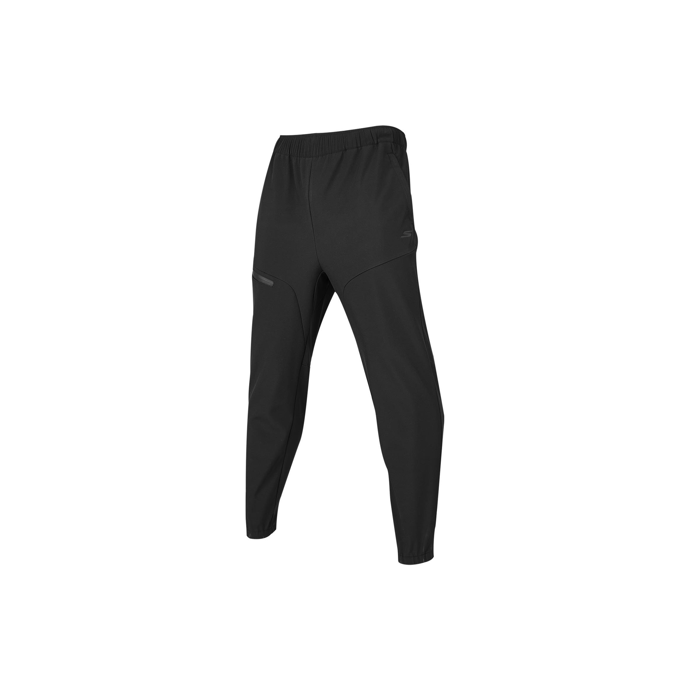 Skechers Solid Logo Woven Sports Pants Men pants Carbon-Black P423M149-0018 S