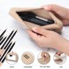 Silicone Makeup Brushes Holder Bag Zipper Make Up Brush Handbag Breathable Easy To Clean Protable Lightweight for Outdoor