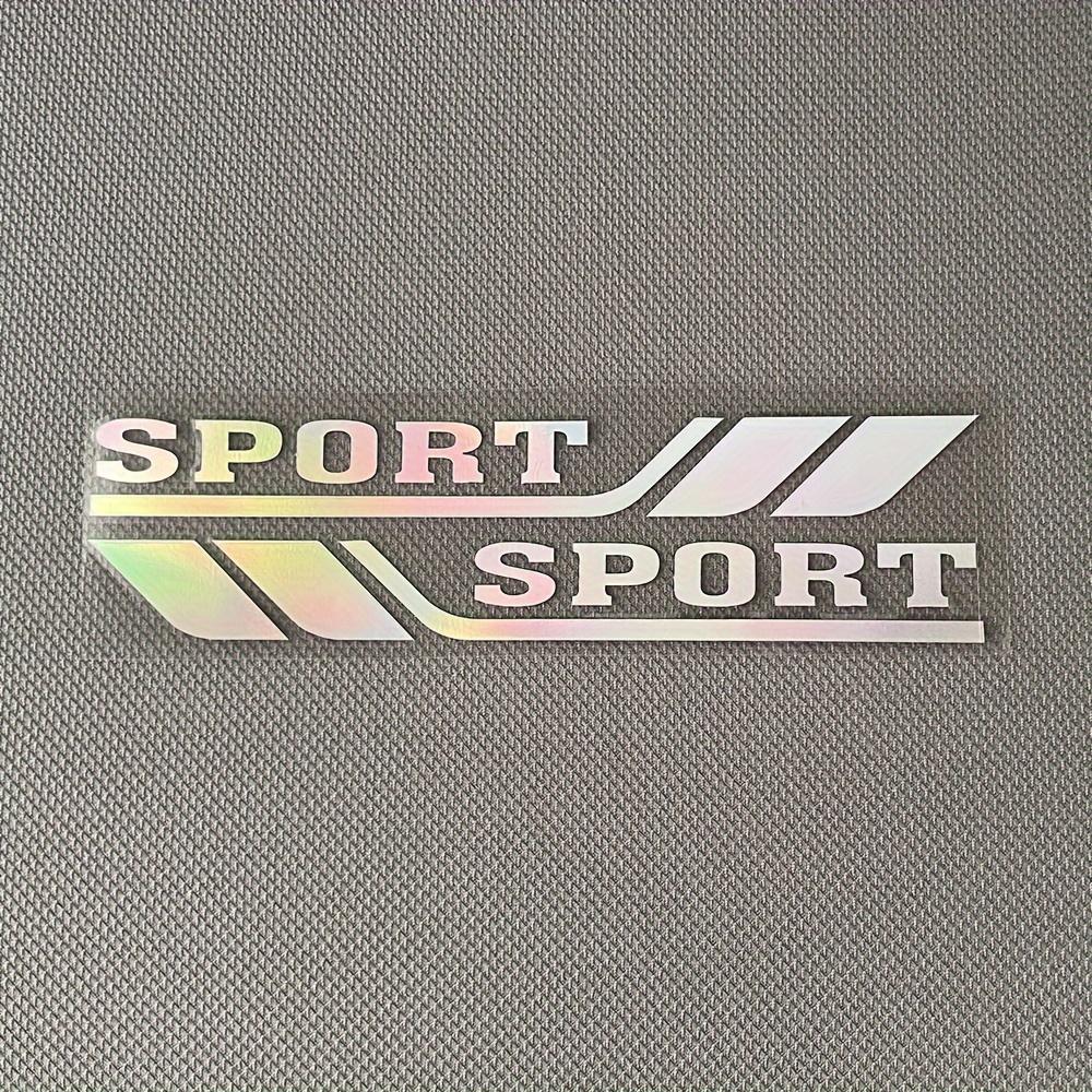 2 SZT./ZESTAW Dekoracja Samochodu Naklejka „SPORT” - Czarny Wzór z Paskami, Opcje 20cm/40cm do Poprawy Wyglądu Samochodu