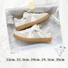 Maison de TAO Women's Lace Sneakers, Stylish Platform Ribbon Lace-Up Shoes, Cute Casual Shoes, Comfortable to Walk in, Non-Slip (Pink, Size 24.5 cm)