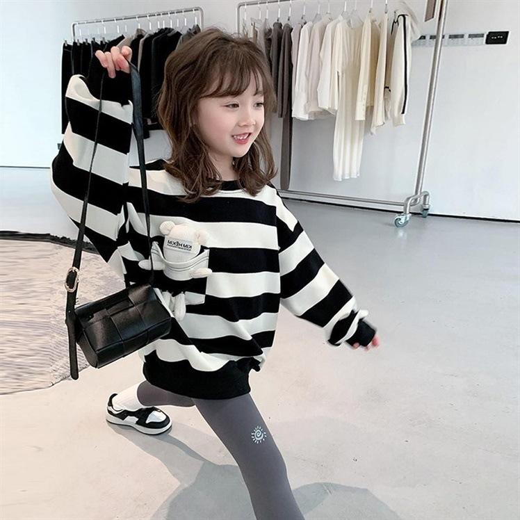 Girls Fleece Lined Sweatshirt Stylish Spring Autumn Top For Kids