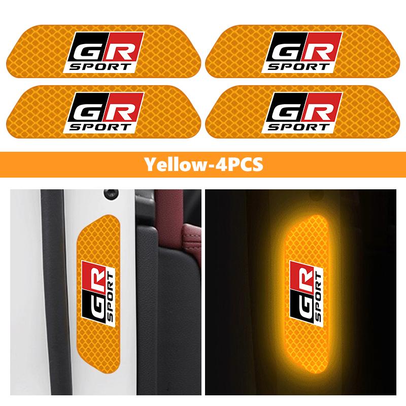 

For Toyota Car Wheel Eyebrow Stickers Reflective Protective Stickers Night Anti-collision Strip GR Sport Crown RAV4 Yaris Land