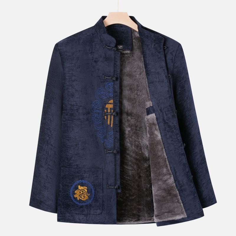 Grandpa and Grandma Couple Wear Longevity Marriage Old Man Natal Father Clothes In the Elderly Winter Coat Tang Clothing