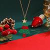 European & American Patchwork Alloy Christmas Tree Earrings for Women - Festive Fashion Party Accessory