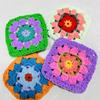Colorful Handmade Crochet Table Place Mat Pad Random Colors Coffee Coaster Cup Doily Christmas Flower Placemat for Wedding