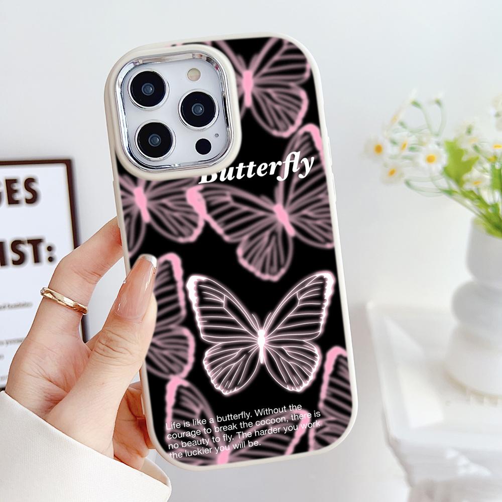 LZ4 Butterfly art design Soft Phone Case for Samsung S24 Ultra S23 Plus S21 FE A16 A54 A52 A06 Infinix Hot 40 30i Lens Protection Shockproof Cover