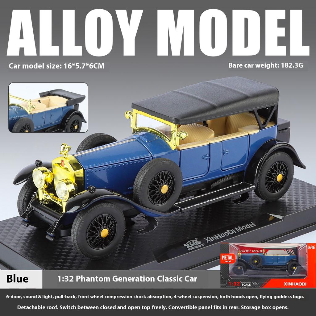 1:32 Rolls Royce Phantom I Classic Luxury Car Alloy Metal Diecast Model Car High Simulation Decoration Children Toy Cars Present
