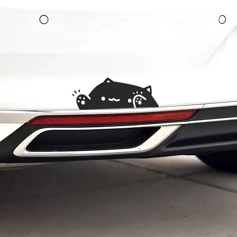 Adesivo per Auto Gatto Carino 14x5cm Kitty Anime Pellicola Vinilica Decalcomania per Carrozzeria Auto Paraurti Finestrini Moto Laptop Muro Accessori Auto