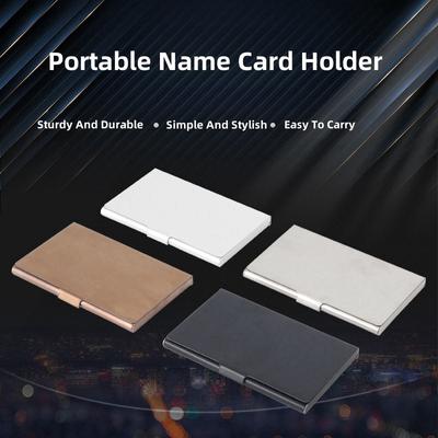 Casual Card Case Stainless Steel Aluminum Holder Metal Box Cover