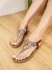 New Summer Flat Pinfoot Rhinestone Comfortable Beach Sandals Women