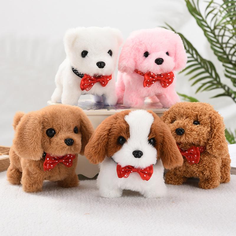 1 Piece Can Walking And Call Electric Robot Pet Doll Dog Realistic Plush Simulation Smart Dog Children Toy Christmas Gift