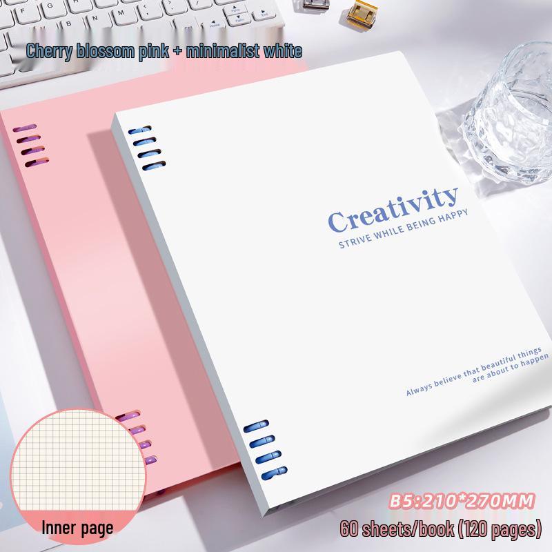 Morandi Color-Blocked B5 Notebook: Vibrant Design, Thick Pages, Versatile for Students