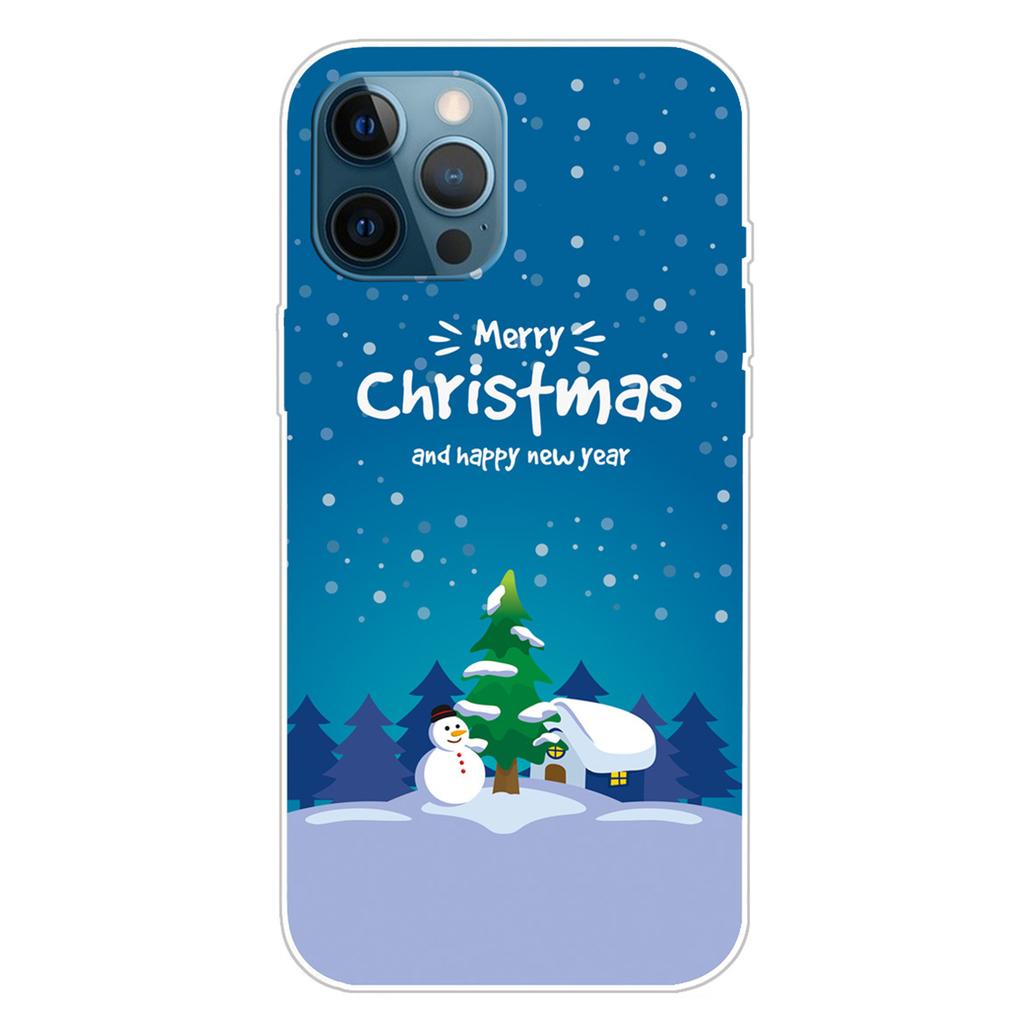 For iPhone 16 Pro Max Case Christmas Pattern Printing Soft TPU Phone Cover