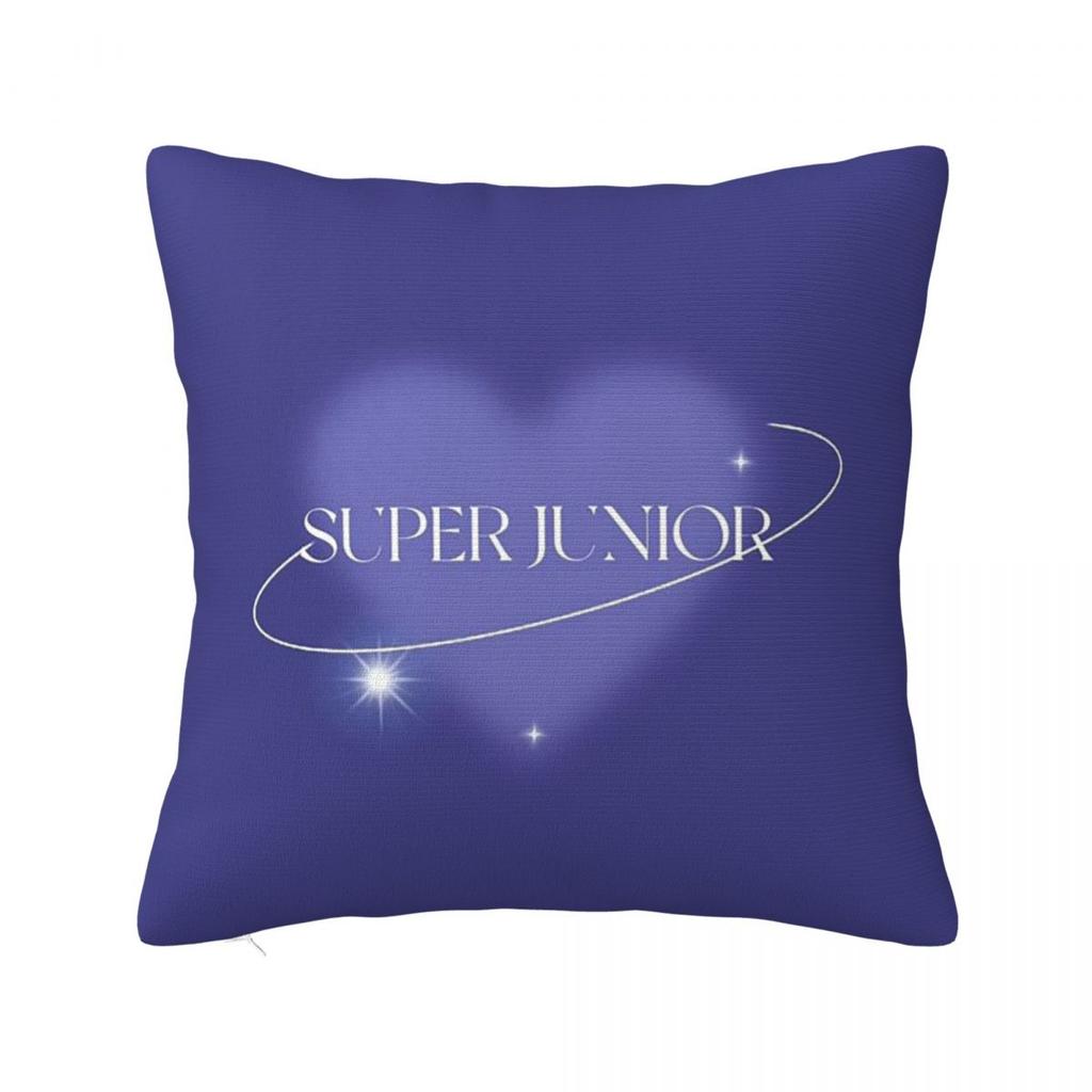 Super Junior Logo  Square Pillowcase Cushion Cover Pillow Case Throw Pillow Cover for Home Sofa Living Room