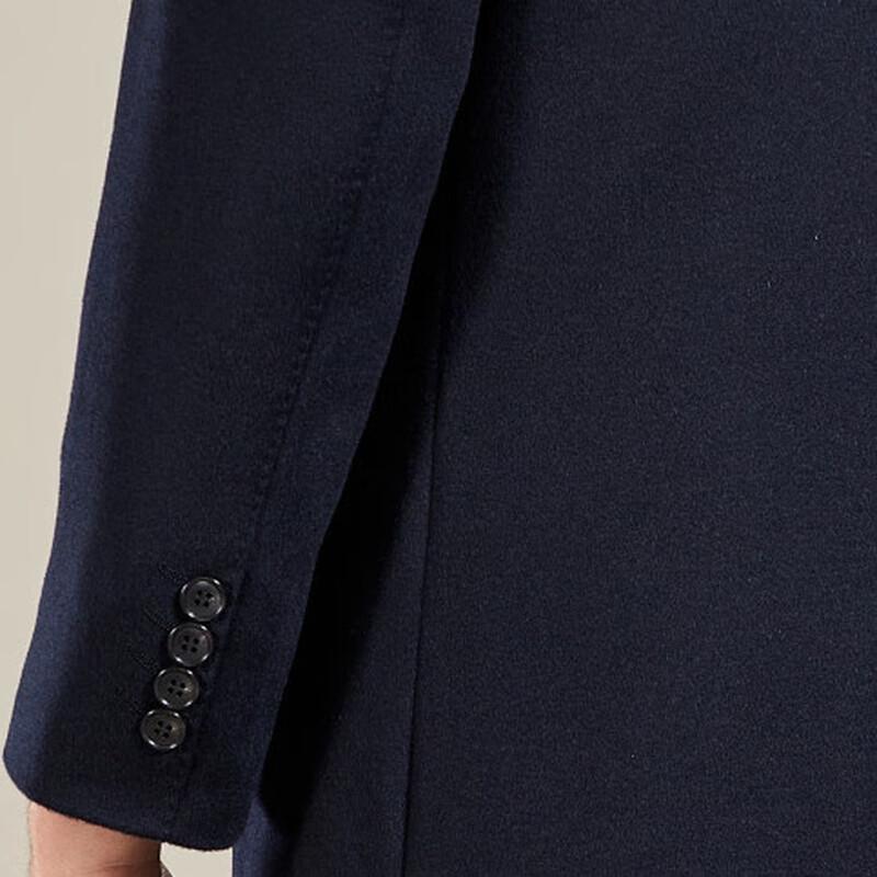 Antonio Men's 100% Wool Business Casual Long Overcoat