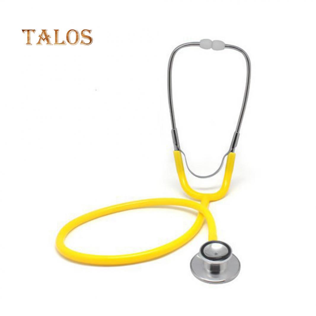 

Портативный двойной головной врач EMT клинический стетоскоп медицинский аускультационный прибор удобный жёлтый