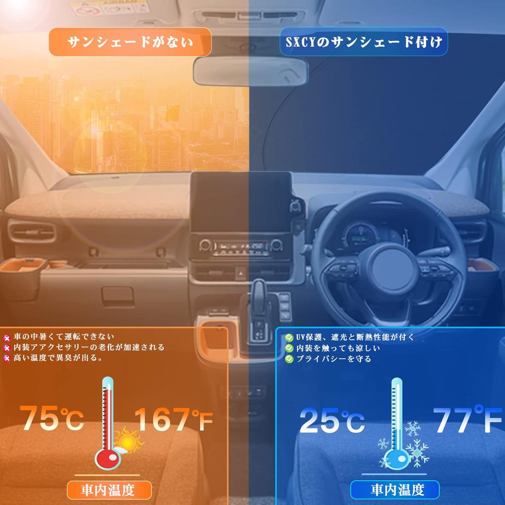 SXCY New Toyota Sienta 10 Series Sunshade 3rd Generation Windshield UV Protection UV Protection Light Blocking Heat Insulation Sunshade Foldable