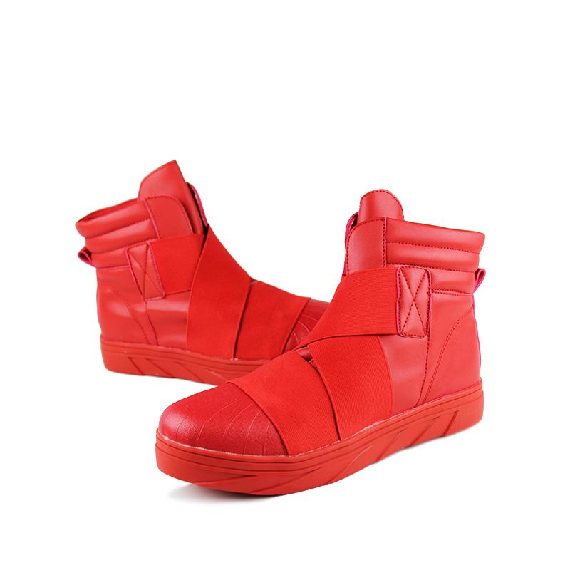 Red Flat Sneakers Man Trend 2024 Lightweight Mens New Designer Classic Sports Shoes Leather High Top Men's Sneakers Hot Selling