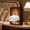 Schreibtisch-Taschentuchbox-Abdeckung Nussbaumholz-Box, mit künstlerischem Ballettänzer-Rock-Design, Nachttisch-Organizer Mehrzweck-Papiertuchhalter für Zuhause