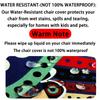 4 Pack Elastic Ethnic Pattern Dining Chair Covers Water Resistant Removable Washable Seat Protectors for Home Decors