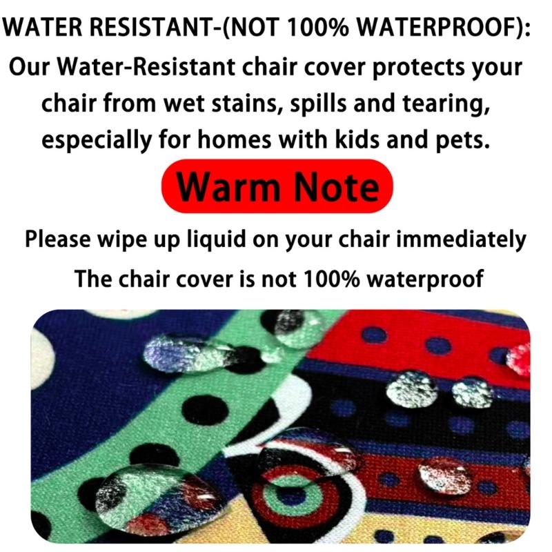 4 Pack Elastic Ethnic Pattern Dining Chair Covers Water Resistant Removable Washable Seat Protectors for Home Decors