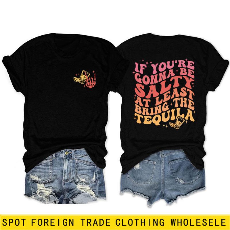 

Double-Sided Printed Salty Vibes Loose Fit T-Shirt XL