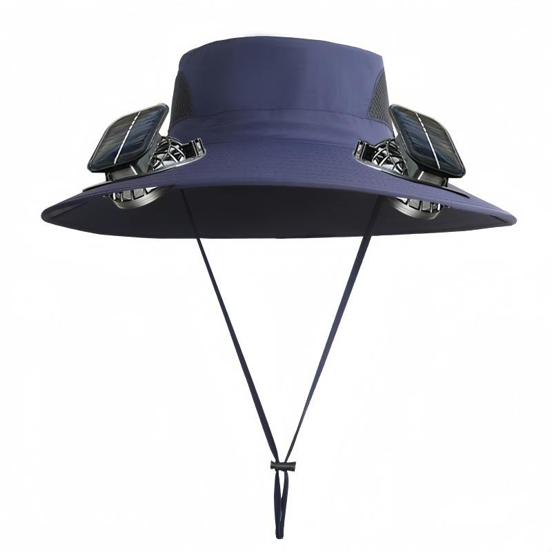 New Men's Fishing Cap Solar Charging Fan Outdoor Work Summer Casual Mountain Climbing Travel Fisherman Hat Sports Entertainment