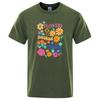 Flowers Of Every Kind Are In Bloom Print Tshirts Unisex Funny Creativity T Shirts Cotton Summer Tops Graphic Loose Street Clothes