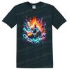 Ichigo Kurosaki Anime T Shirt W/ Neon Energy Warrior Art Graphic Tee Action