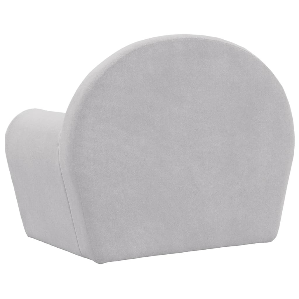 vidaXL Children's Sofa Bed Light Grey Soft Plush