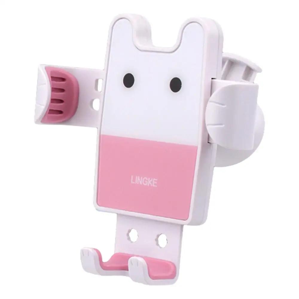 

Cute Cartoon Car Air Vent Phone Holder — Universal Gravity Clip Mount, Hands‑Free Stand for iPhone Samsung Xiaomi розовый