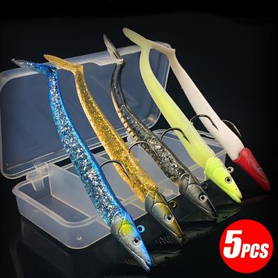 5pcs 10g/11cm, 0.35oz/3.9in Spoon Jig Premium Soft Fishing Lure Design Durable Material Bait