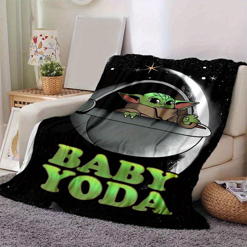 1pc. Cute Yoda Blanket - Perfect for Home, Office, Outdoor Use, Gift Idea, Suitable for All Seasonsz0417271 130cmx150cm