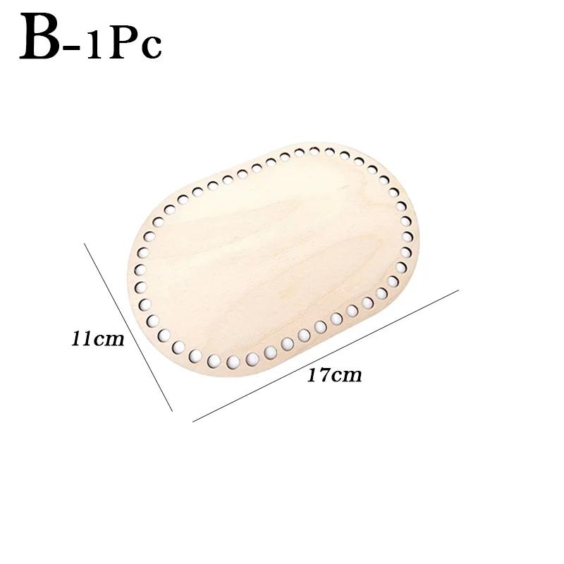 Base per cestino all'uncinetto ovale vuota in solido legno naturale per cestini fai-da-te, materiale per intreccio, creazione di artigianato, decorazione per la casa