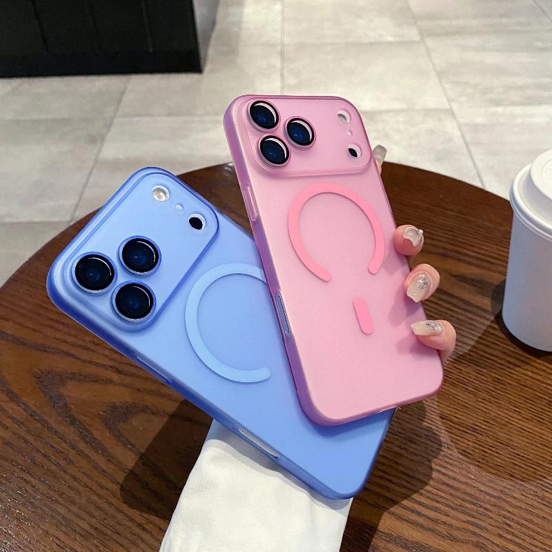 Luxury Ultra Thin Matte For Magsafe Case for iPhone 17 Air 16 15 14 Plus 13 12 11 Pro Max Magnetic Wireless Charge Clear Cover