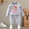 Kids' Round Neck Sweatshirt & Long Pants Set - Casual Spring/Autumn Wear