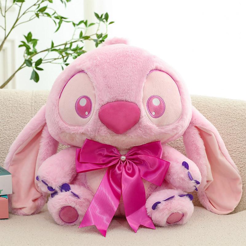 

Toy Cute Stuffed Blue Alien Monster Bow Tie Doll Stuffed Couple Pink,23cm