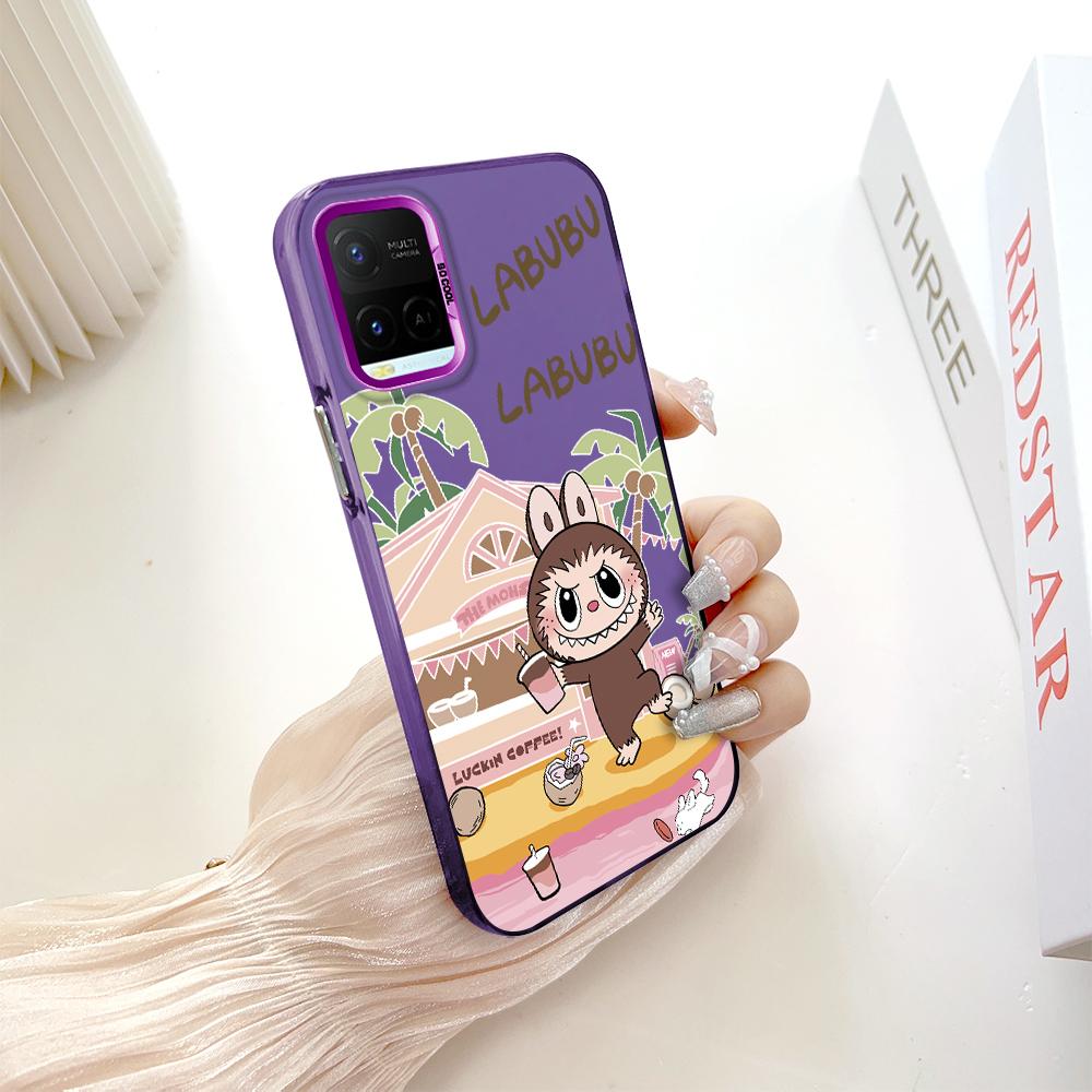 Painted Pattern Colorful Sliver Double Sided Hard Shell Shockproof Anti-fall Phone Casing for Vivo