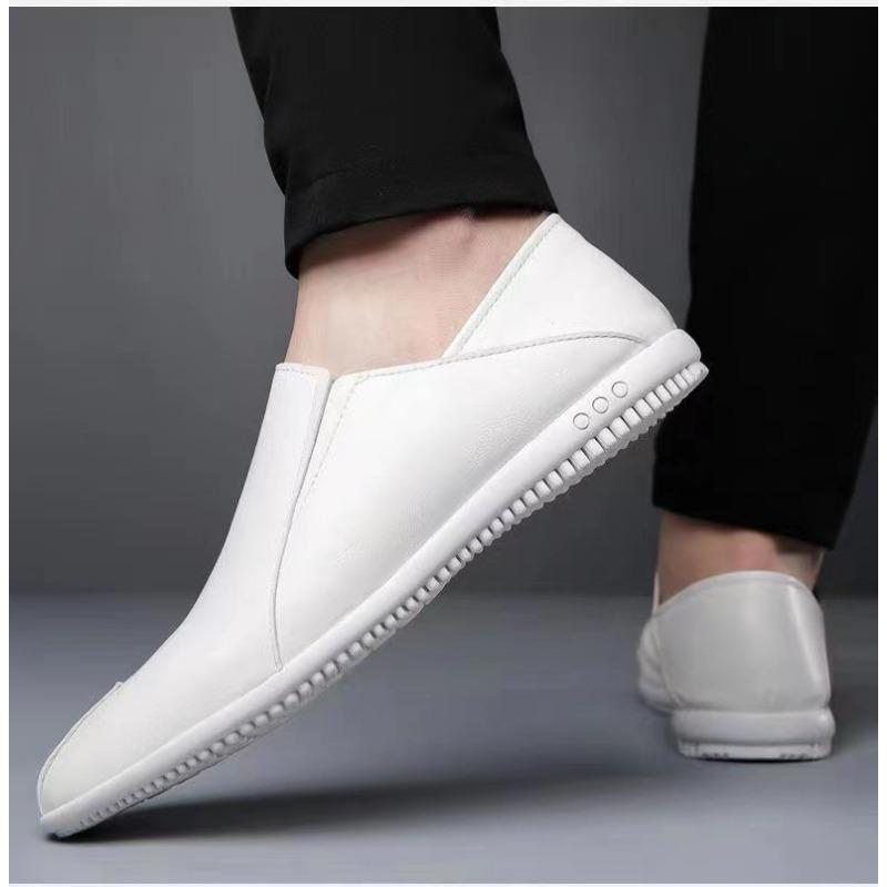 Men S Breathable Slip On Driver Shoes Soft Sole Business Casual Loafers Black